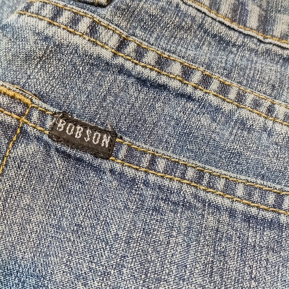 VTG Bobson Jeans Side Zipper Blue Jeans - Picture 10 of 12
